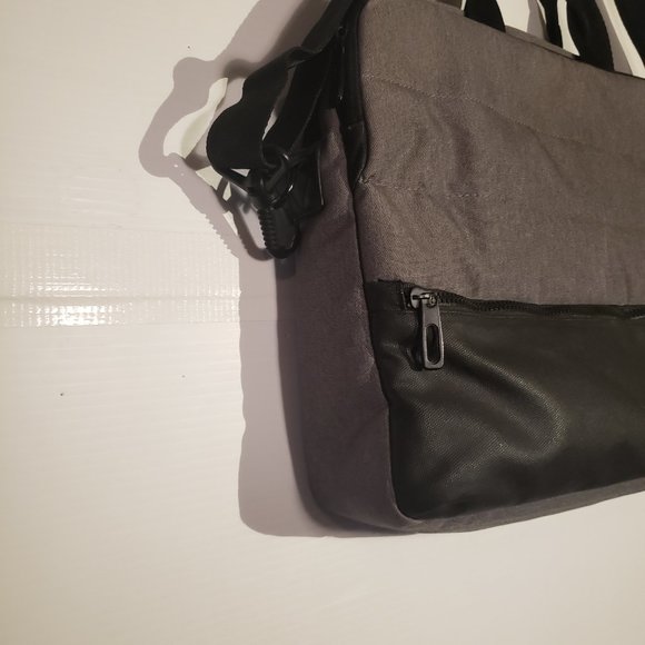 PX Los Angeles laptop bag grey black shoulder strap hand grips multiple pockets - Picture 9 of 13